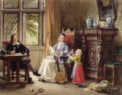 Elizabethan Interior by Louis Haghe